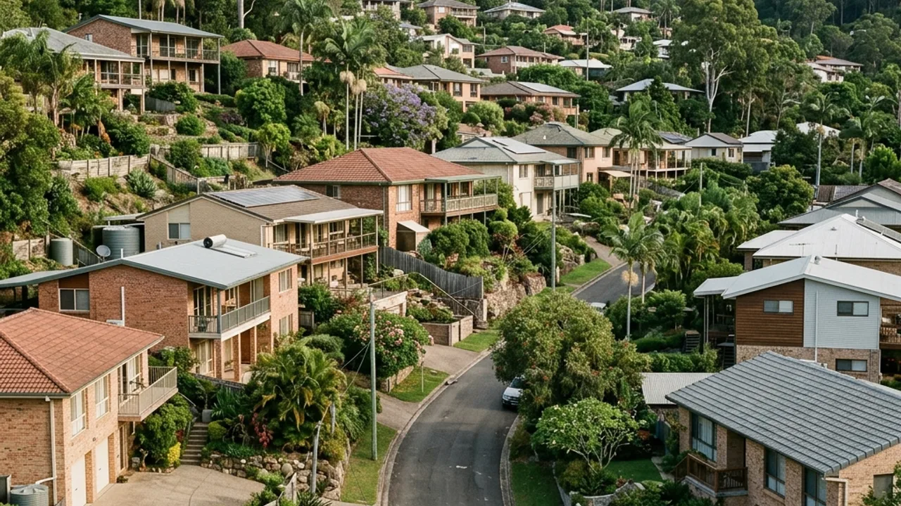 Gold Coast residential slopes from the coast toward the hinterland