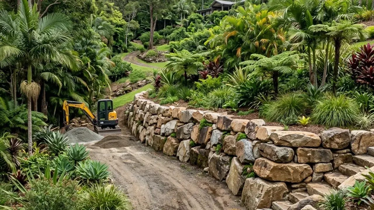 Natural Stone & Boulder Walls example